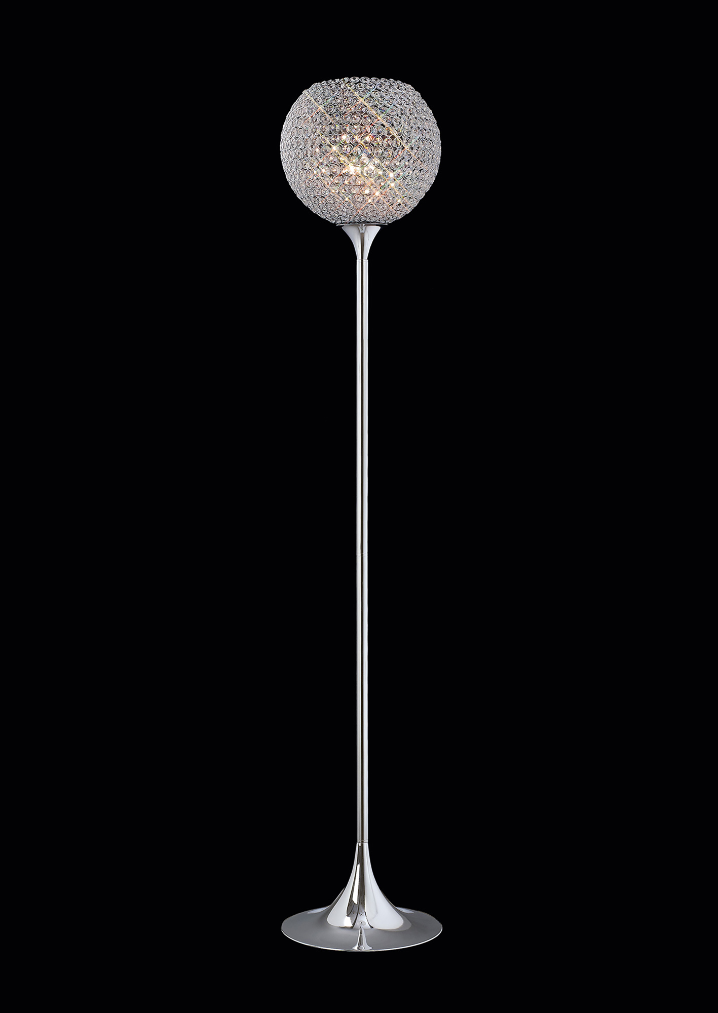 Ava Polished Chrome Crystal Floor Lamps Diyas Designer Floor Lamps 